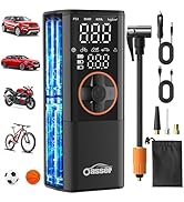 Oasser Tire Inflator Portable Air Compressor, Air Pump For Car Tires, Dual-Display Screen, 150PSI...