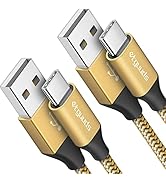 etguuds Gold USB C Cable 3ft Fast Charging, 2-Pack USB A to USB C Type Charger Cord for Samsung G...