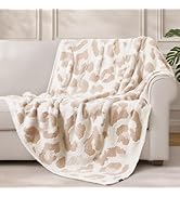 blunique Leopard Throw Blanket for Couch Bed Sofa Ultra Soft Cozy Animal Print Blanket, Lightweig...