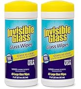 Invisible Glass 90160-2PK Glass Cleaning Wipes Perfect for Cleaning Mirrors, Windows, and Windshi...