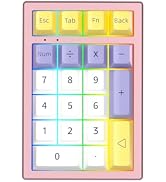 ZUOYA K21MAX Mechanical Number Pad,Aluminum Alloy Numeric Keypad,Tri-Mode BT5.0/2.4G/Type-C Recha...