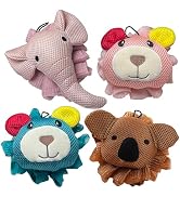 MURRI&MURRDI Kids Sponge for Bathing 4 Pcs, Exfoliating Bathing Sponge for Kids Loofah for Shower...