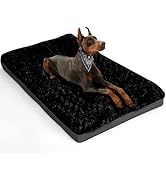 POCBLUE Deluxe Washable Dog Bed for Large Dogs Dog Crate Mat 36 Inch Comfy Fluffy Kennel Pad Anti...