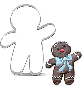 LILIAO Christmas Waving Gingerbread Man Cookie Cutter - Extra Large: 4.2 x 5.6 inches - Stainless...