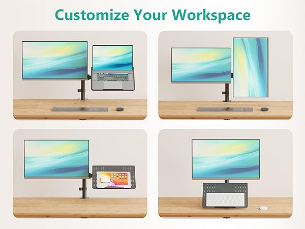 soporte monitor y laptop monitor arm with laptop stand monitor laptop stand