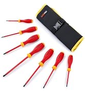 WISEPRO 8PCS 1000V Insulated Screwdriver Set, Electrical Screwdriver Set Electrician Screwdriver ...