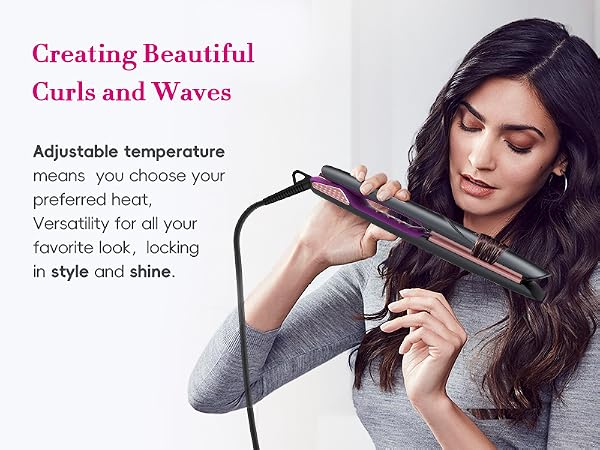 flat iron curling iron in one