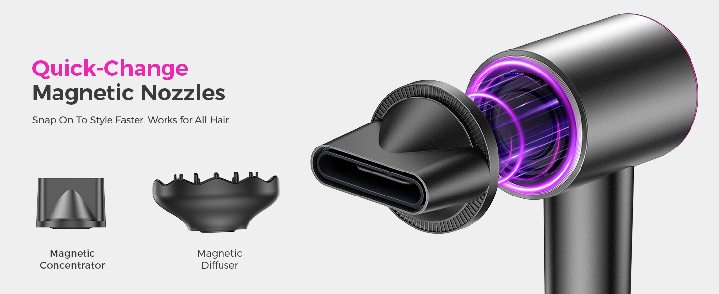 Magnetic attachments: snap on/off fast, stay locked – quick swaps, zero hassle, full control.