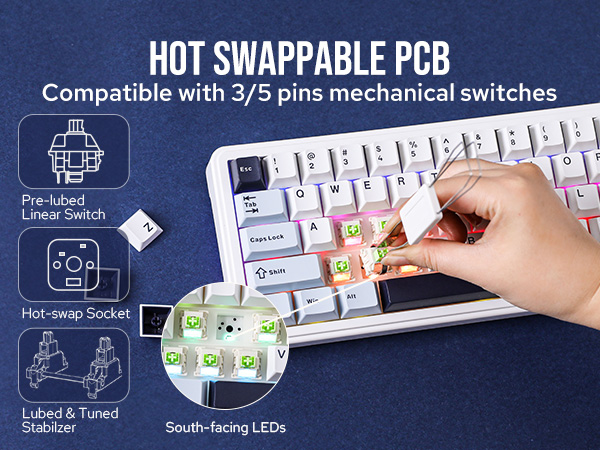 F65 wireless gaming keyboard