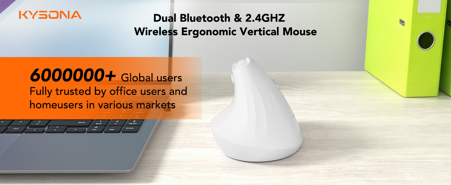 Wireless Bluetooth ergonomic mouse