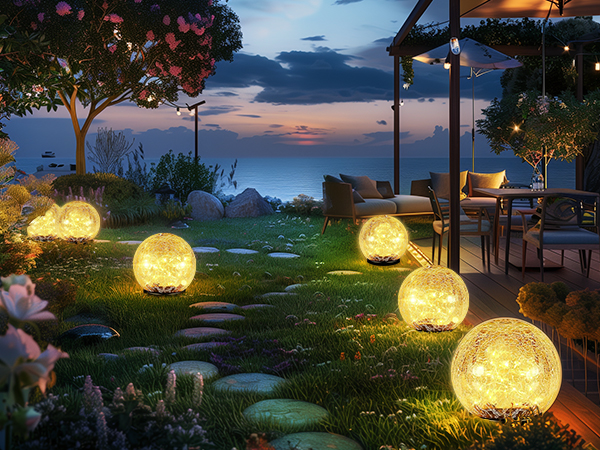 Garden Solar Ball Lights Outdoor Waterproof