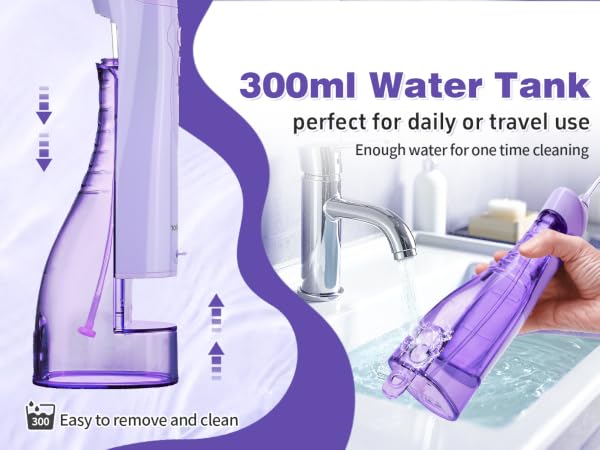 TOVENDOR Electric Water Flosser with 300ml Water Tank