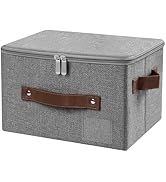 Lucky Monet 1PCS Storage Bins with Zipper Lids 10"x8"x7" Foldable Lidded Fabric Storage Boxes Bas...