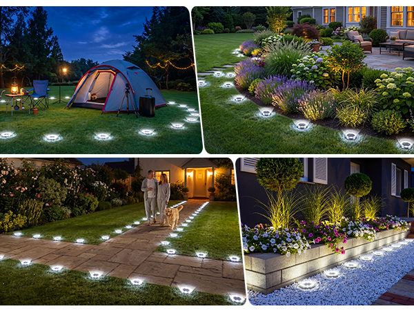 Solar Ground Lights Outdoor Waterproof