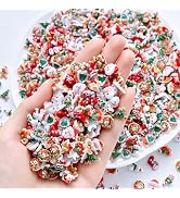 50Pcs 3D Resin Christmas Nail Charms Set, Santa Gingerbread Man Nail Charm, Cute Xmas Stocking Tr...