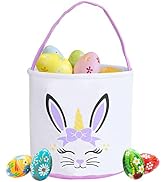 Easter Basket Bags, WOVTE Bunny Easter Basket, Easter Eggs/Gift Baskets for Kids, Bunny Bucket fo...