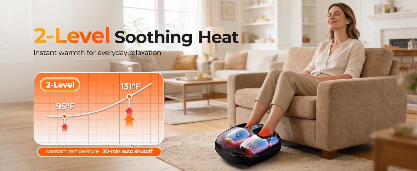 shiatsu foot massager with heat