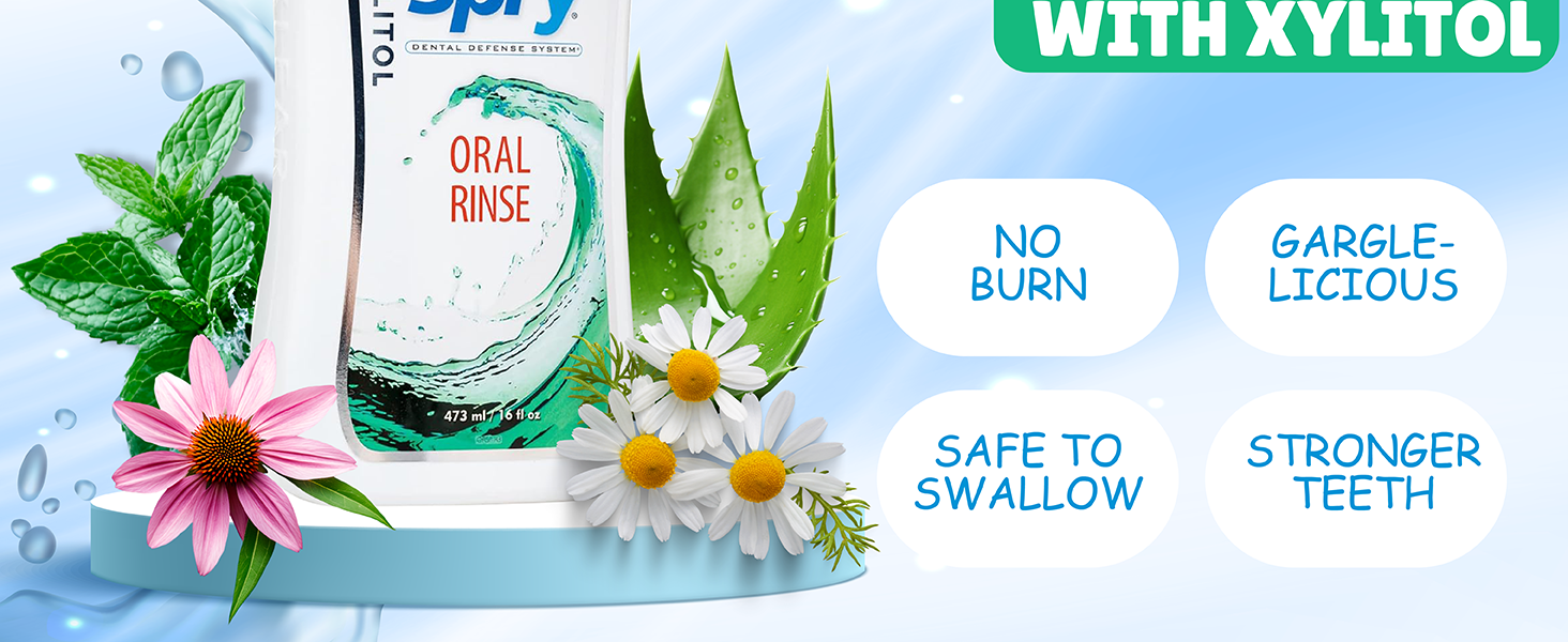 mouth wash dry mouthwash mint rinse sore whitening travel anti cavity gum dentist natural xylitol