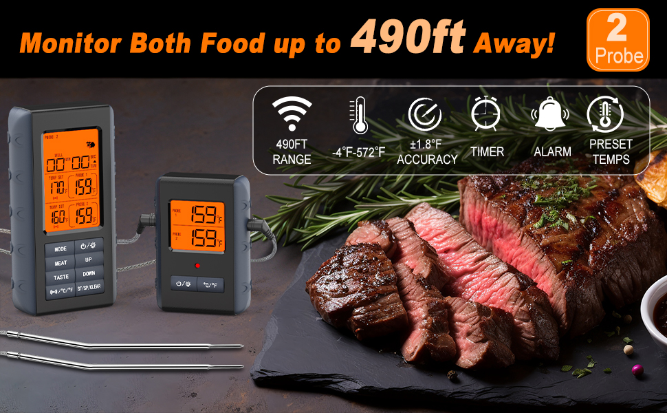 Remote Meat Thermometer Wireless