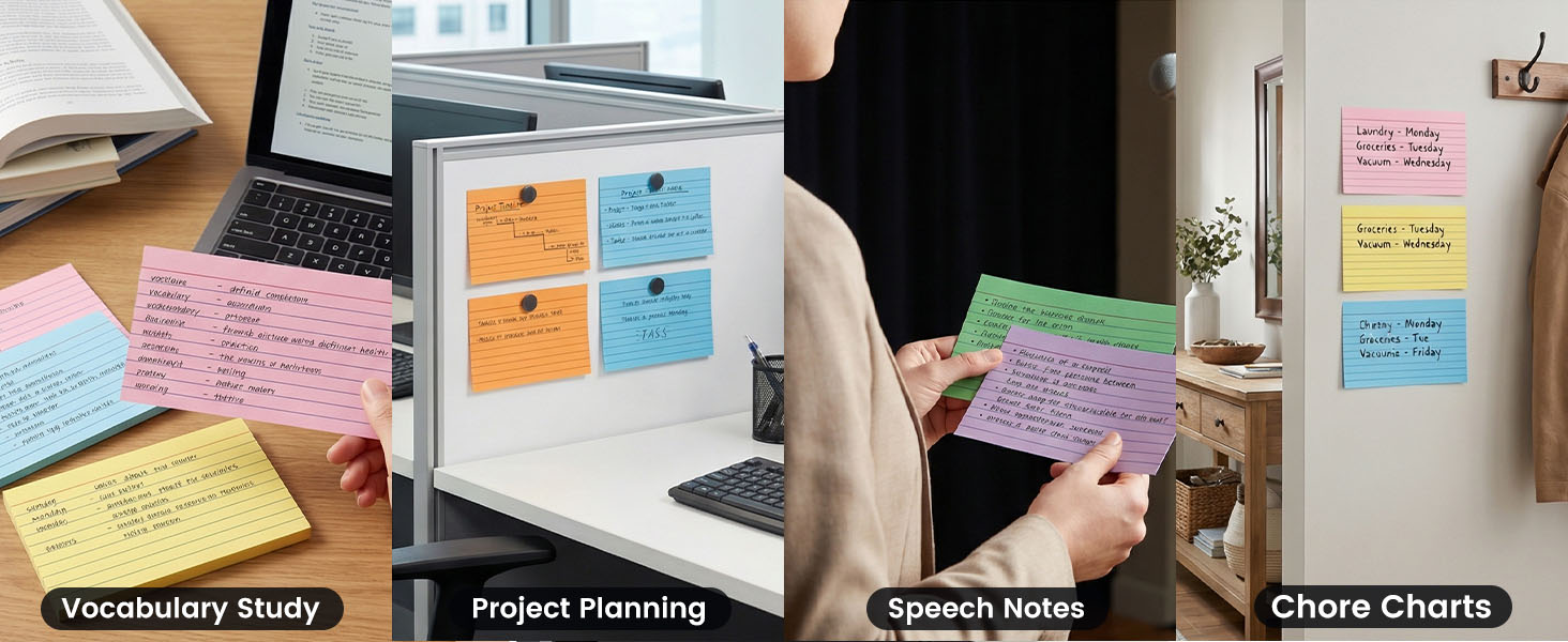 Colored Index Cards