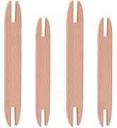 FAVOMOTO 4PCS Wooden Weaving Shuttle, Weaving Crochet Needle Weaving Tools Wooden Shuttle Knittin...