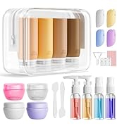 Muslish 21 Pack Travel Bottles for Toiletries, Leak-Proof TSA Compliant Silicone Travel Size Cont...