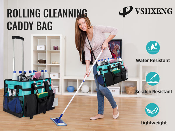 cleaning caddy on wheels