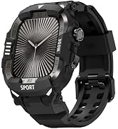 DABAOZA Rugged Case with Band Compatible with Apple Watch 49mm 46mm 45mm 44mm, for iWatch Series ...