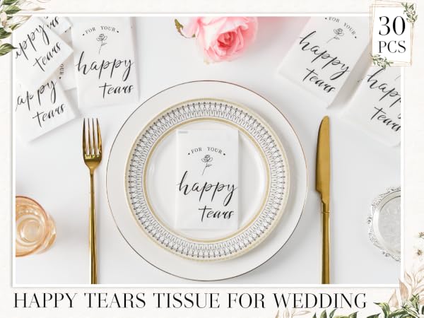 Happy Tears Tissues for Wedding