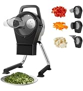 TERUISI Electric Vegetable Chopper, 200W Commercial Vegetable Slicer, Scallion Cutter Food Proces...