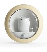 Attivolife Cute Cat Night Light, Motion Sensor LED Yellow Lamp with Rechargeable - Dimmable - Mag...