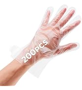 KETAR 200Pcs Paraffin Baths Disposable Gloves for Cleaning - Plastic Gloves for Hair Coloring Par...