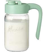Spreccio 32 oz Glass Pitcher with Lid, 1 Quart Mason Jar Pitcher with Lid Airtight, Breast Milk S...