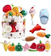 Nocciola Dog Squeaky Toys, Plush Small Dog Toys for Dogs, Stuffed with Squeakers,12 pcs Puppy Toy...
