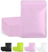 100 Pack Resealable Packaging Bags for Small Business Double-Sided Color Smell Proof Bags for Foo...