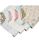 American Greetings Reversible Wedding Wrapping Paper, Bridal Designs (4 Rolls, 120 sq. ft.)