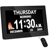 10.1'' Extra Large Digital Clock, 1280*800p HD Display, Dementia Clock For Seniors, Digital Clock...