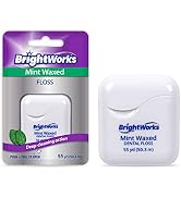 BrightWorks Dental Floss Mint Waxed - 55 Yards (Pack of 4)