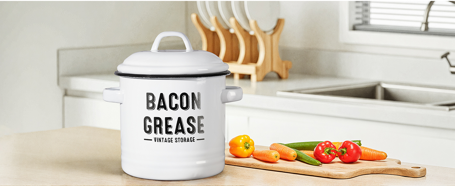 bacon grease container