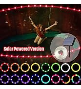Upgraded Solar Powered Version-LED Trampoline Lights with Solar Panel, Trampoline Rim LED Light ...