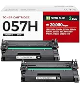 057H Toner Cartridge Black 2-Pack with chip High Yield Replacement for Canon 057 CRG-057 057H Com...
