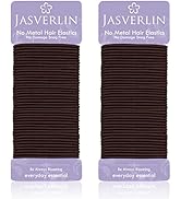 JASVERLIN Dark Brown Thin Small Elastic Hair Ties, 2mm Hair Bands Accessories for Girls Women Kid...