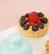 LIFVCNT 4 Pcs 3.6 Inch Mini Tart Pan Depth 1 Inch with Removable Bottom NonStick Tin - Green