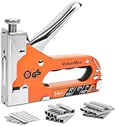 ValueMax Staple Gun, Heavy Duty 3-in-1 Manual Nail Gun with 3000 Staples, Upholstery Stapler for ...