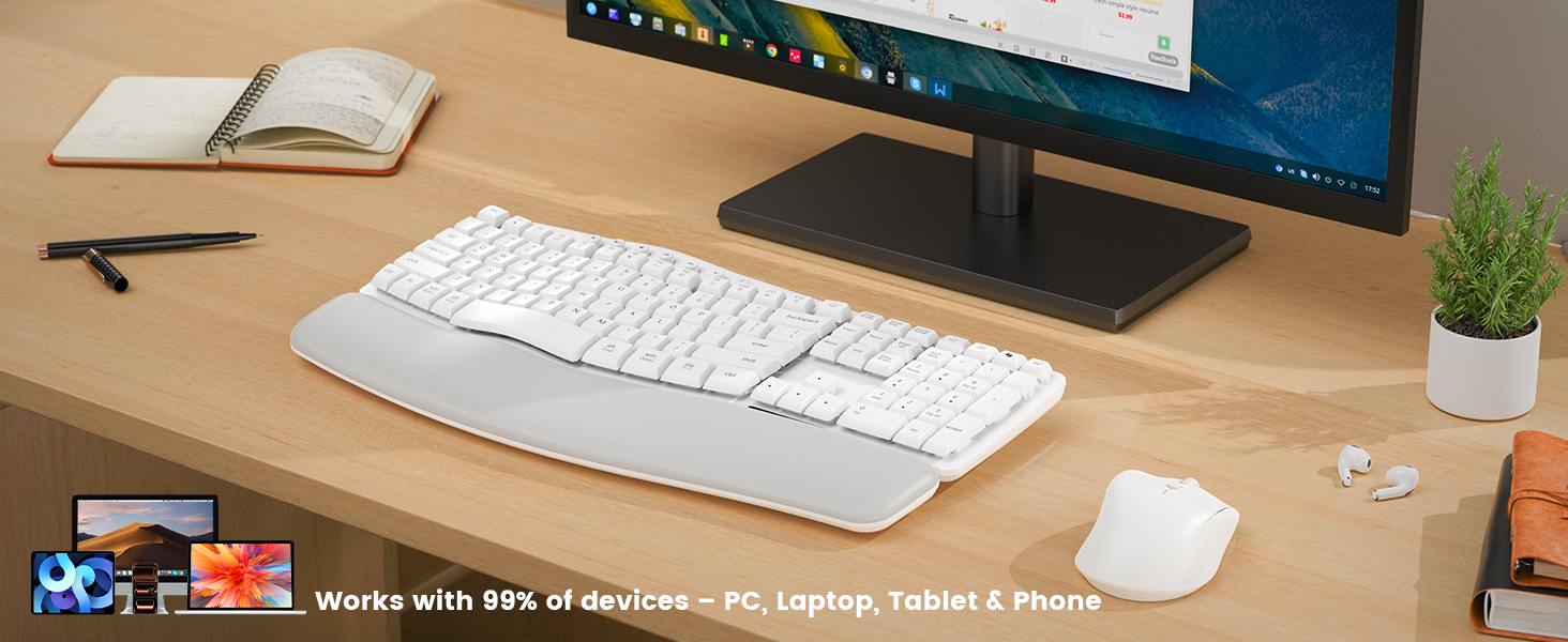 ergonomic keyboard & mouse