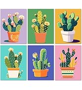 Bougimal 6 Pack Paint by Numbers Kit for Adults Beginners, 12