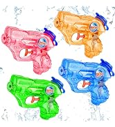 Mini Water Gun for Kids Toddler- 4 Pack Small Water Guns 5-7M Long Range Super Water Soaker Squir...