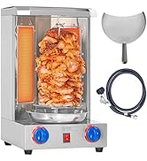 VEVOR Shawarma Grill Machine, 13 lbs Capacity, Chicken Shawarma Cooker Machine with 2 Burners, Ga...