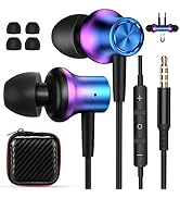 3.5mm Jack Earbuds Magnetic Wired Earphone for HP Chromebook 14 Laptop PC Computer Samsung Galaxy...
