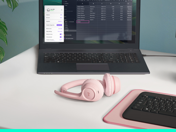 Logitech Zone 300 Wireless Bluetooth Headset With Noise-Canceling Microphone